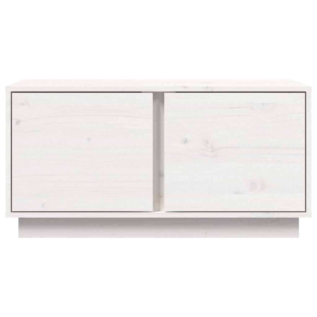 Coffee Table White 80x50x40 cm Solid Wood Pine