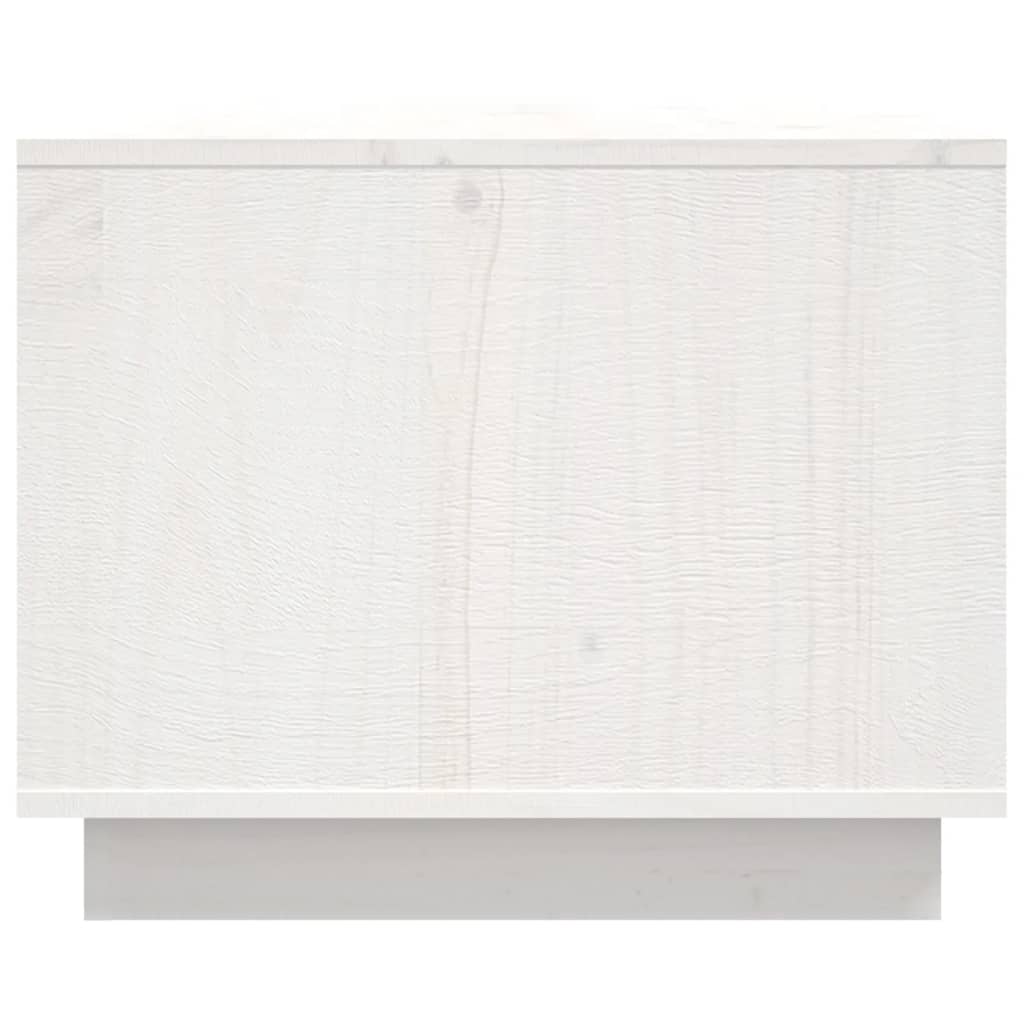 Coffee Table White 80x50x40 cm Solid Wood Pine