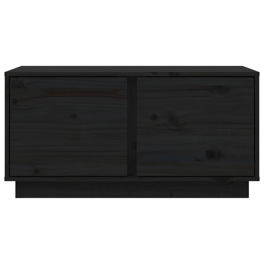 Coffee Table Black 80x50x40 cm Solid Wood Pine