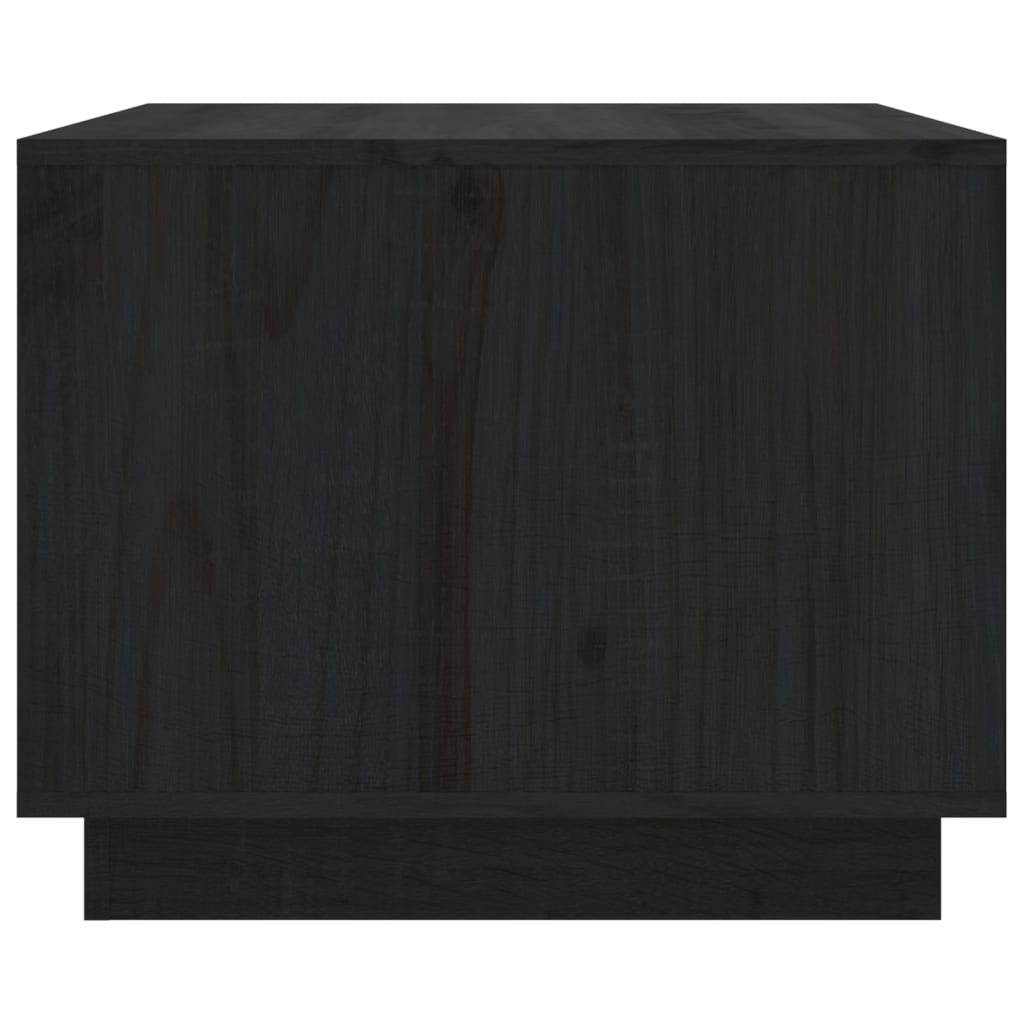 Coffee Table Black 80x50x40 cm Solid Wood Pine