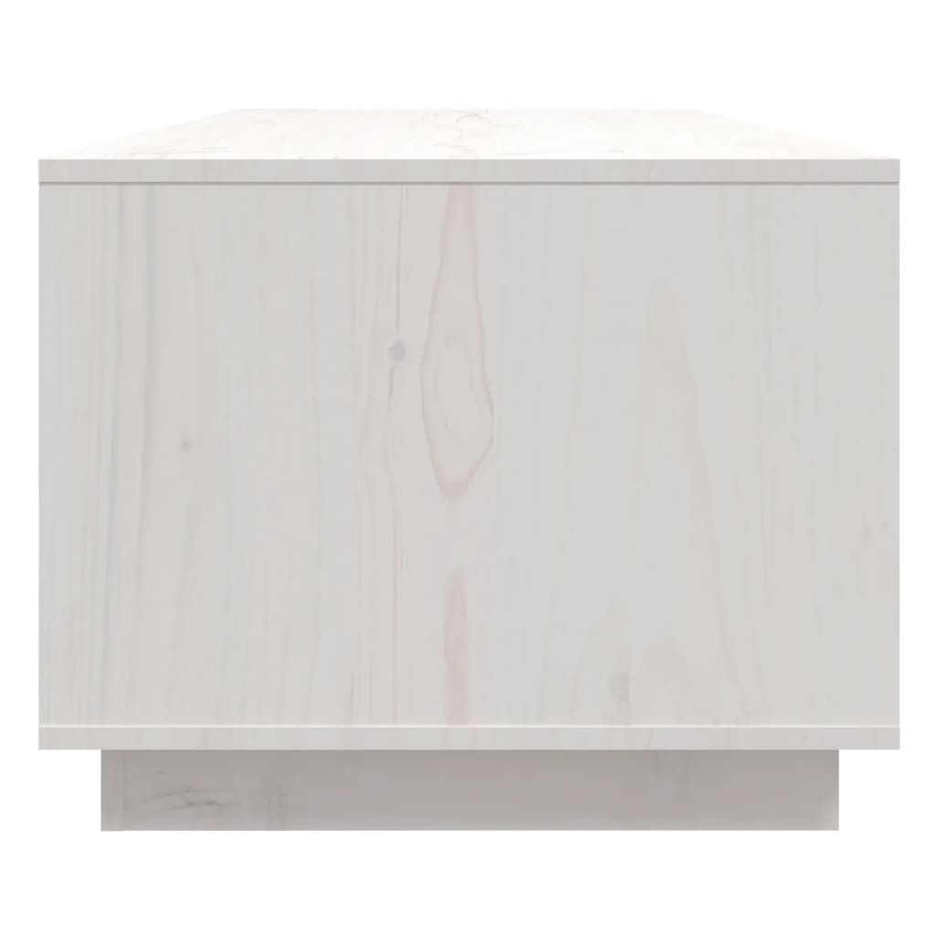 Coffee Table White 110x50x40 cm Solid Wood Pine