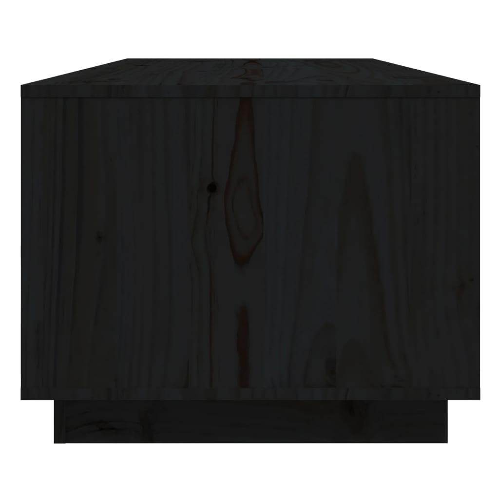 Coffee Table Black 110x50x40 cm Solid Wood Pine
