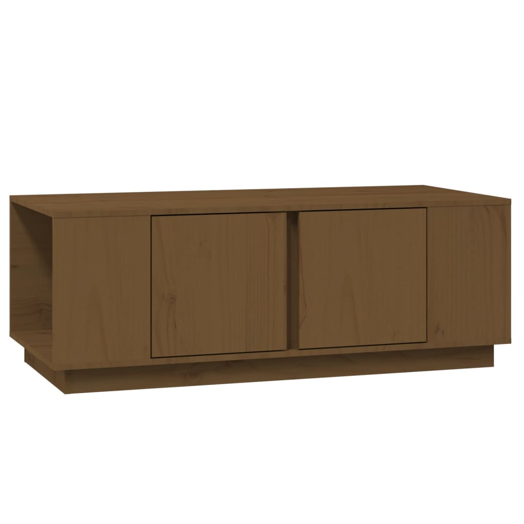 Coffee Table Honey Brown 110x50x40 cm Solid Wood Pine
