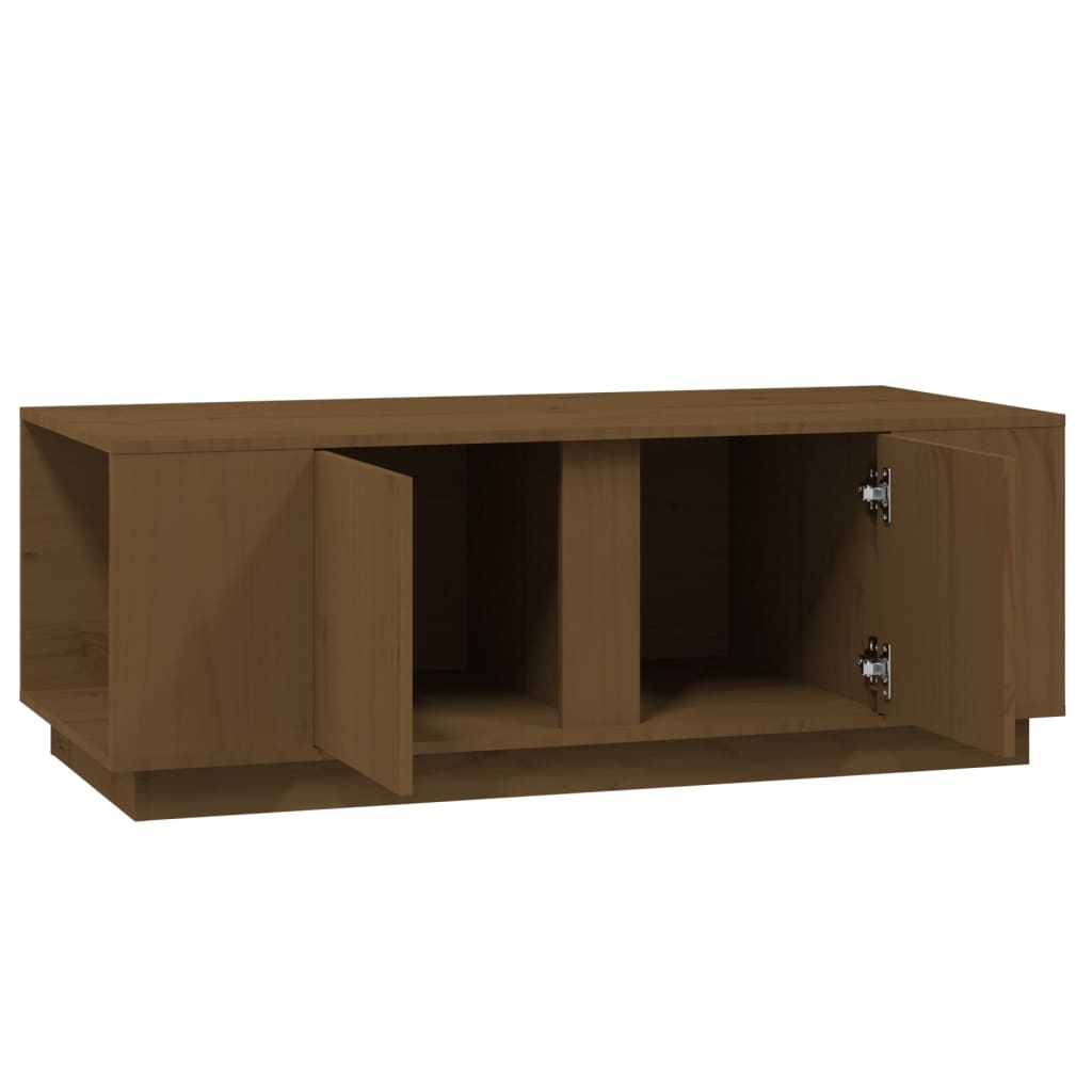 Coffee Table Honey Brown 110x50x40 cm Solid Wood Pine