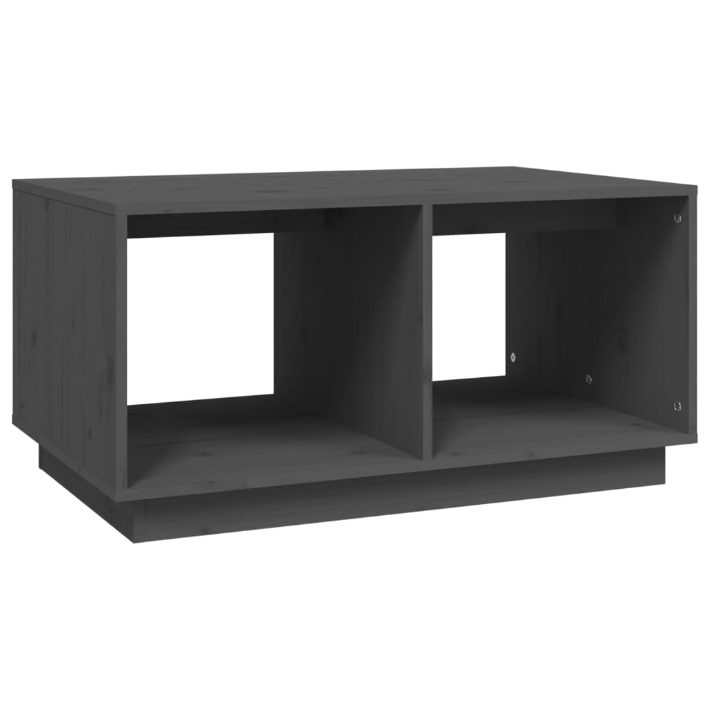 Coffee Table Grey 80x50x40 cm Solid Wood Pine