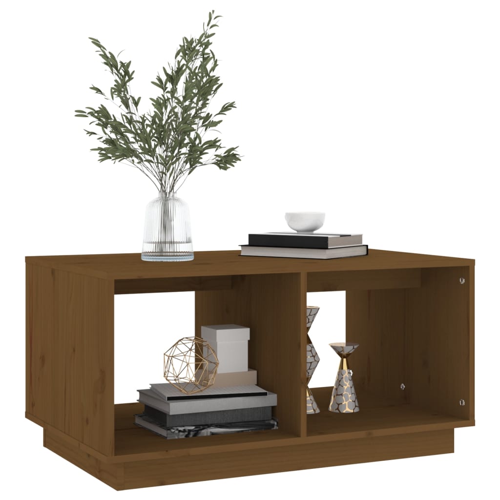 Coffee Table Honey Brown 80x50x40 cm Solid Wood Pine