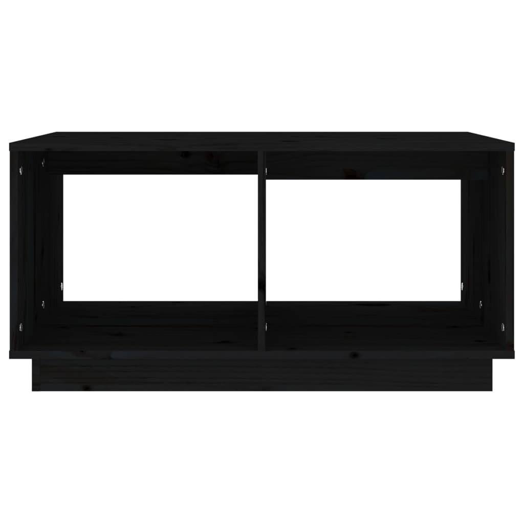 Coffee Table Black 80x50x40 cm Solid Wood Pine