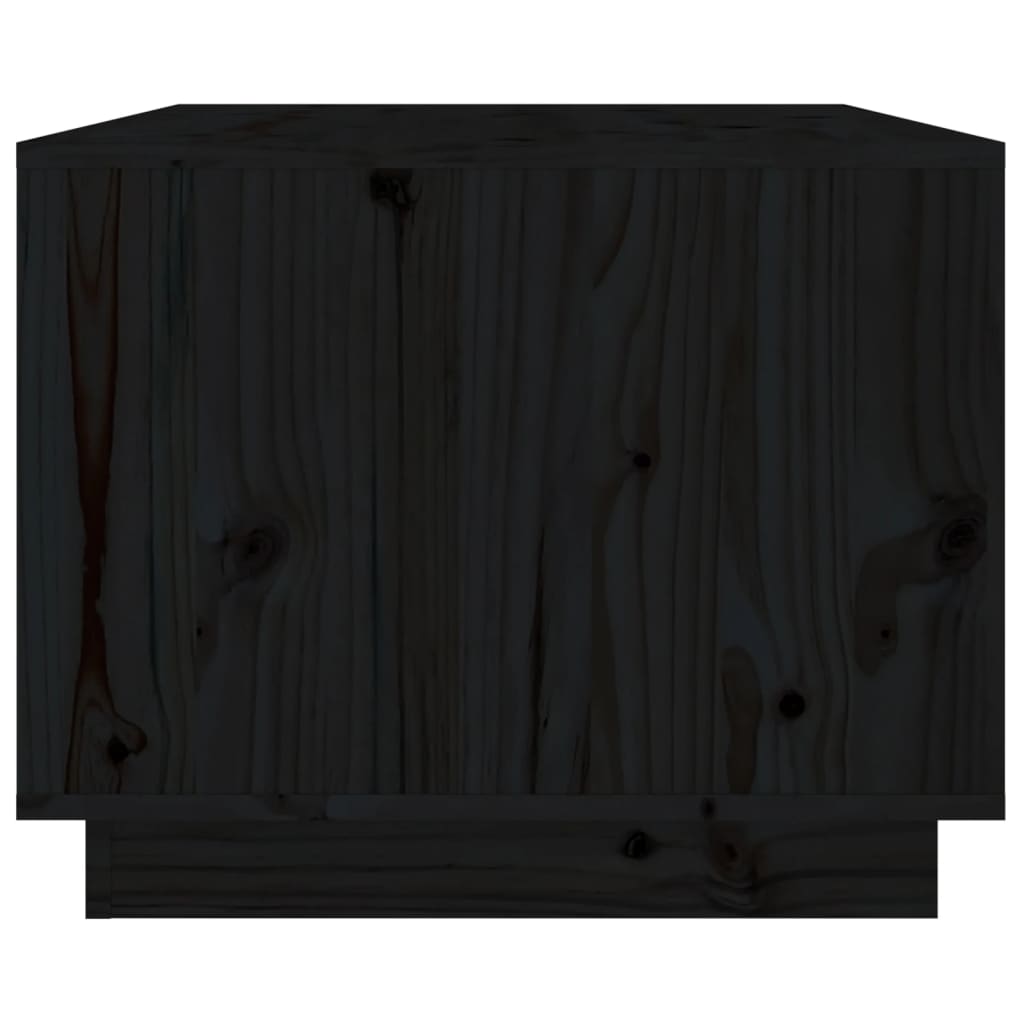 Coffee Table Black 80x50x40 cm Solid Wood Pine