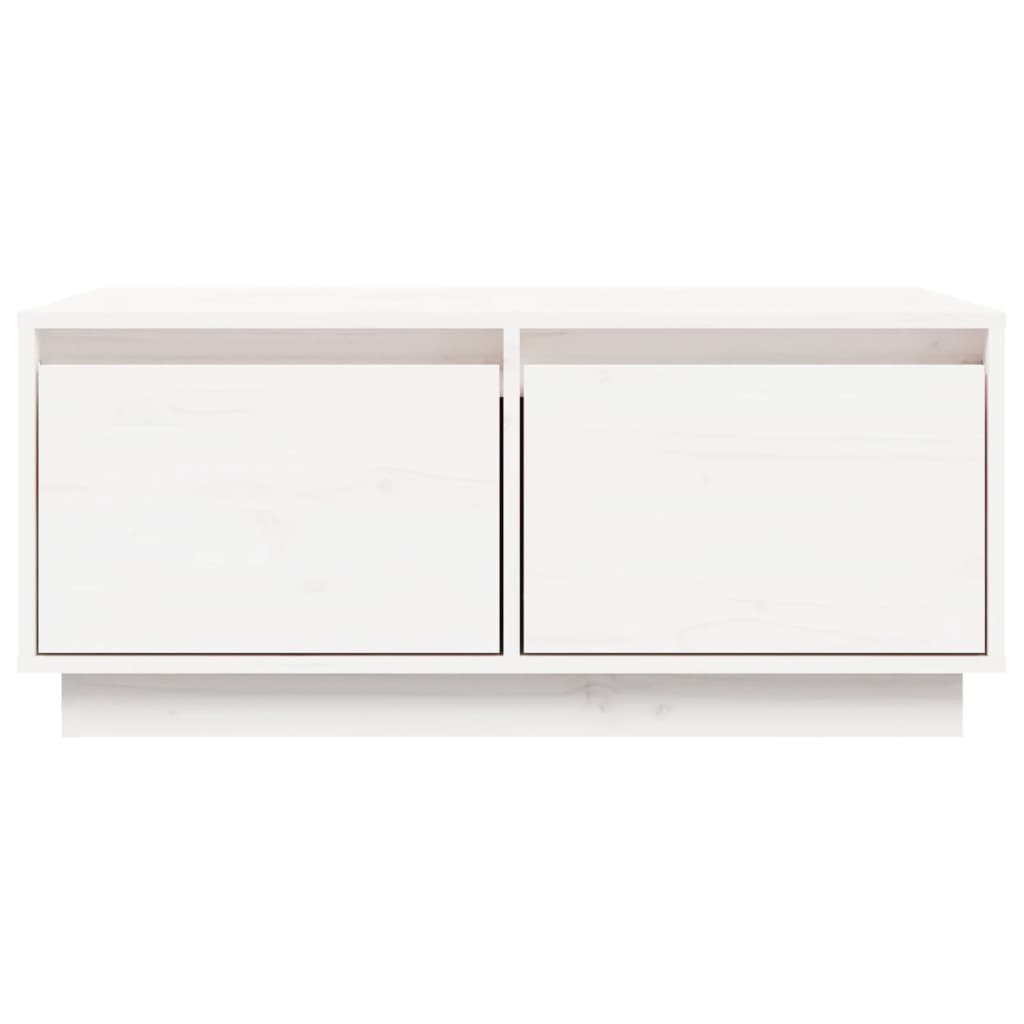 Coffee Table White 80x50x35 cm Solid Wood Pine