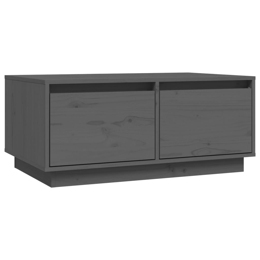 Coffee Table Grey 80x50x35 cm Solid Wood Pine
