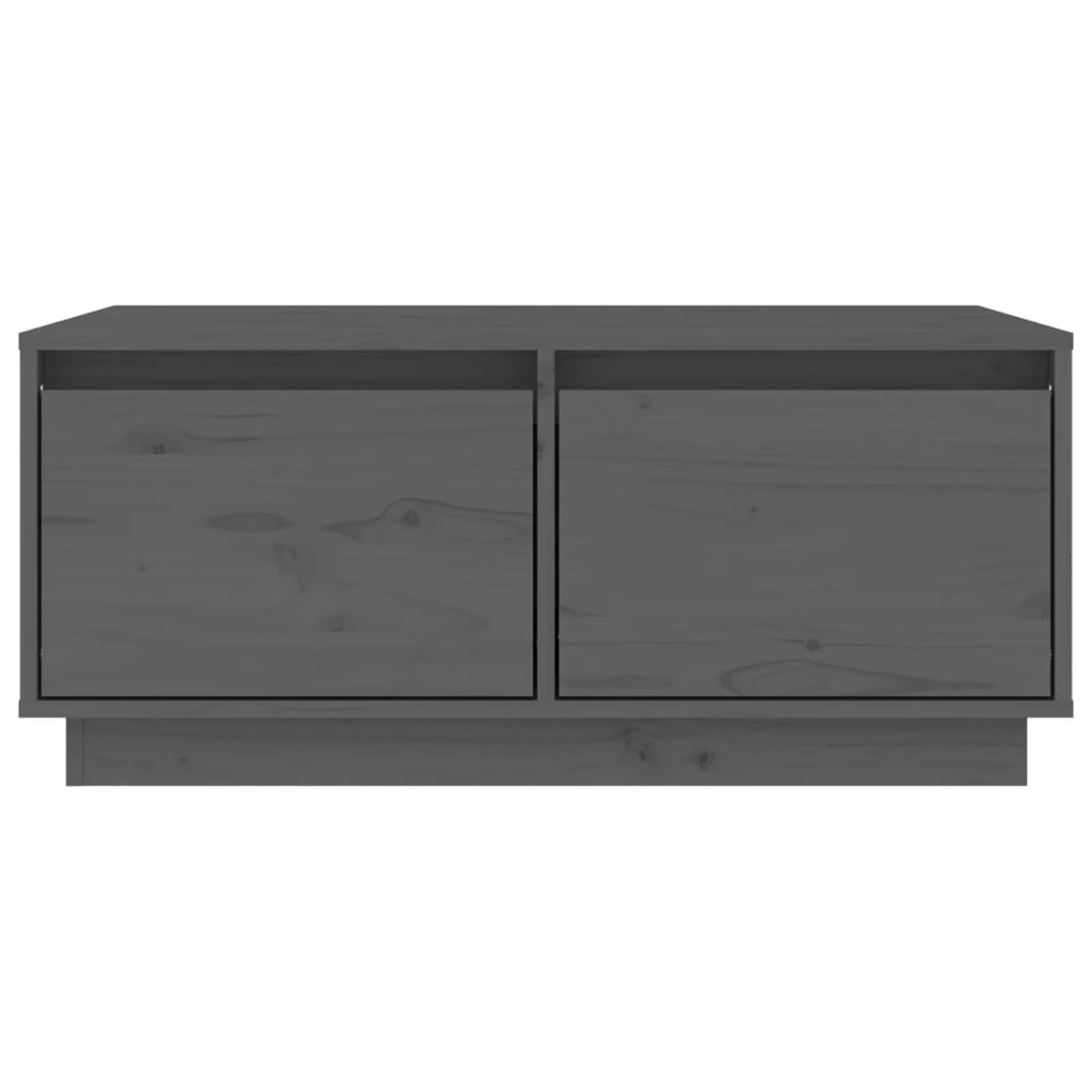 Coffee Table Grey 80x50x35 cm Solid Wood Pine