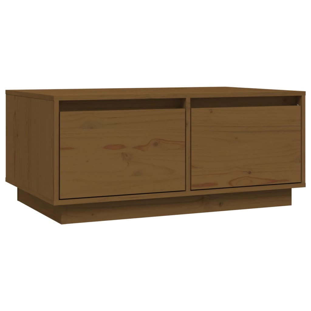 Coffee Table Honey Brown 80x50x35 cm Solid Wood Pine