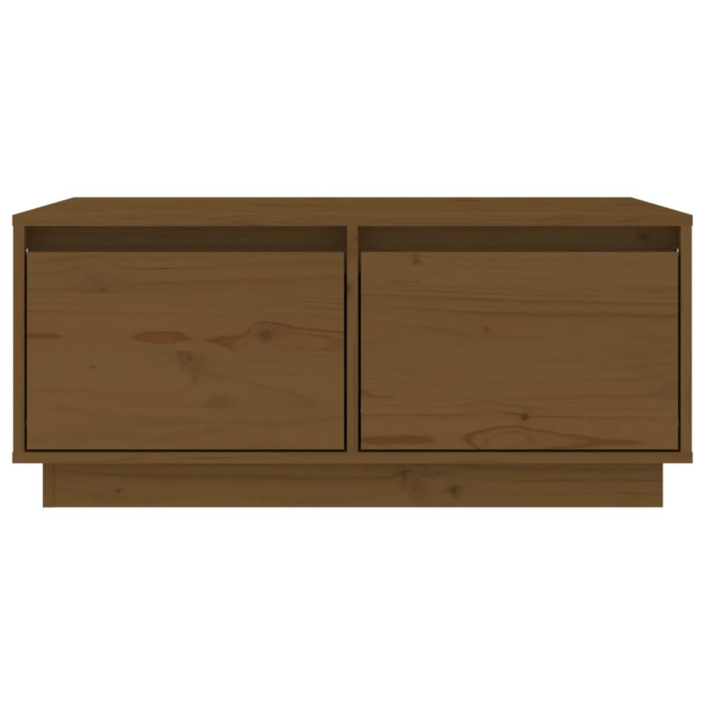 Coffee Table Honey Brown 80x50x35 cm Solid Wood Pine