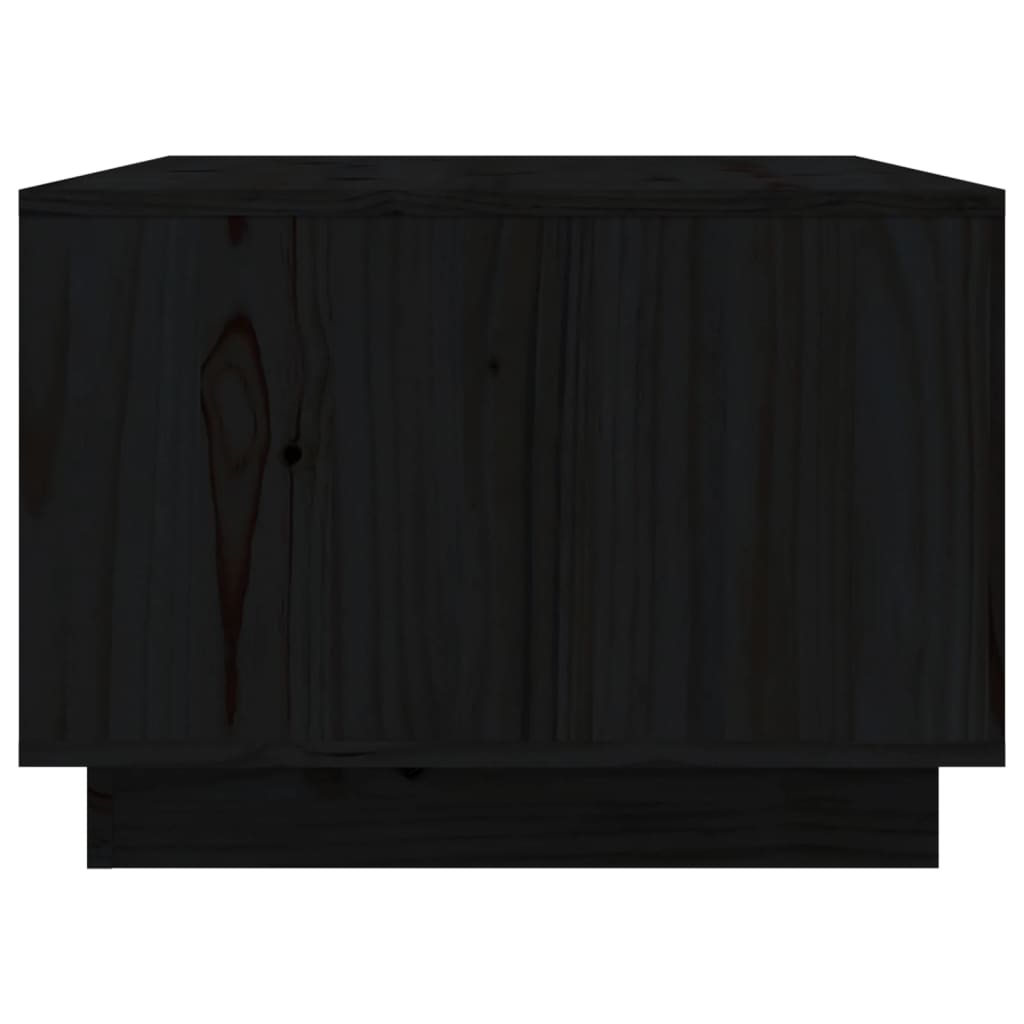 Coffee Table Black 80x50x35 cm Solid Wood Pine