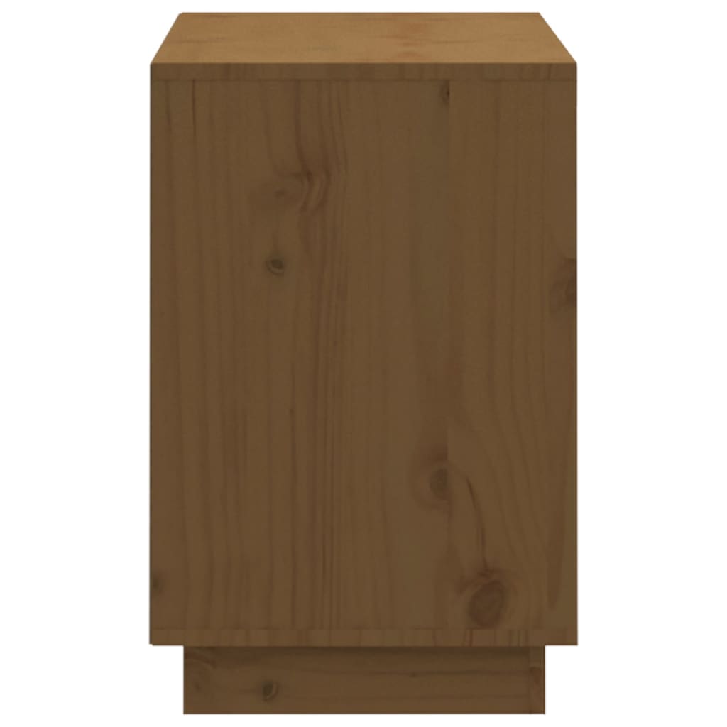 Shoe Cabinet Honey Brown 110x34x52 cm Solid Wood Pine