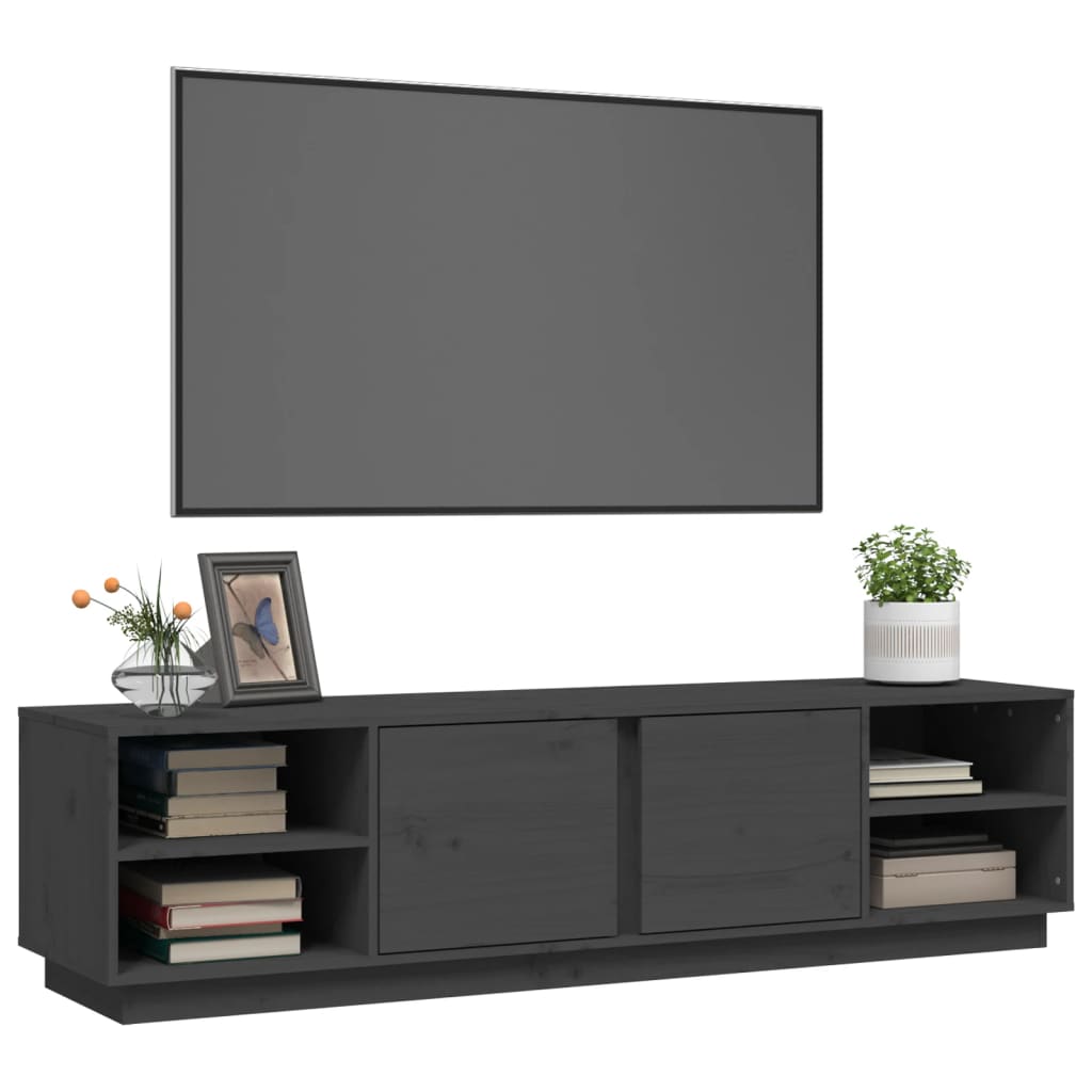 TV Cabinet Grey 156x40x40 cm Solid Wood Pine