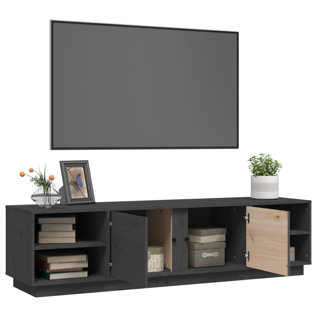 TV Cabinet Grey 156x40x40 cm Solid Wood Pine
