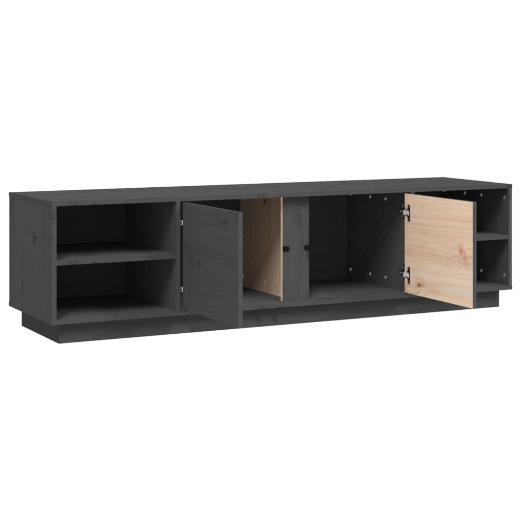 TV Cabinet Grey 156x40x40 cm Solid Wood Pine