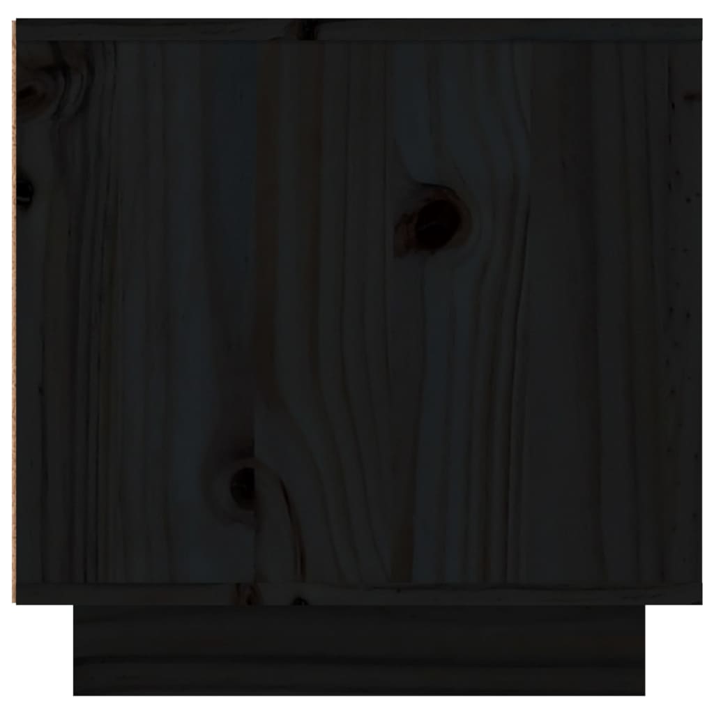 TV Cabinet Black 156x40x40 cm Solid Wood Pine