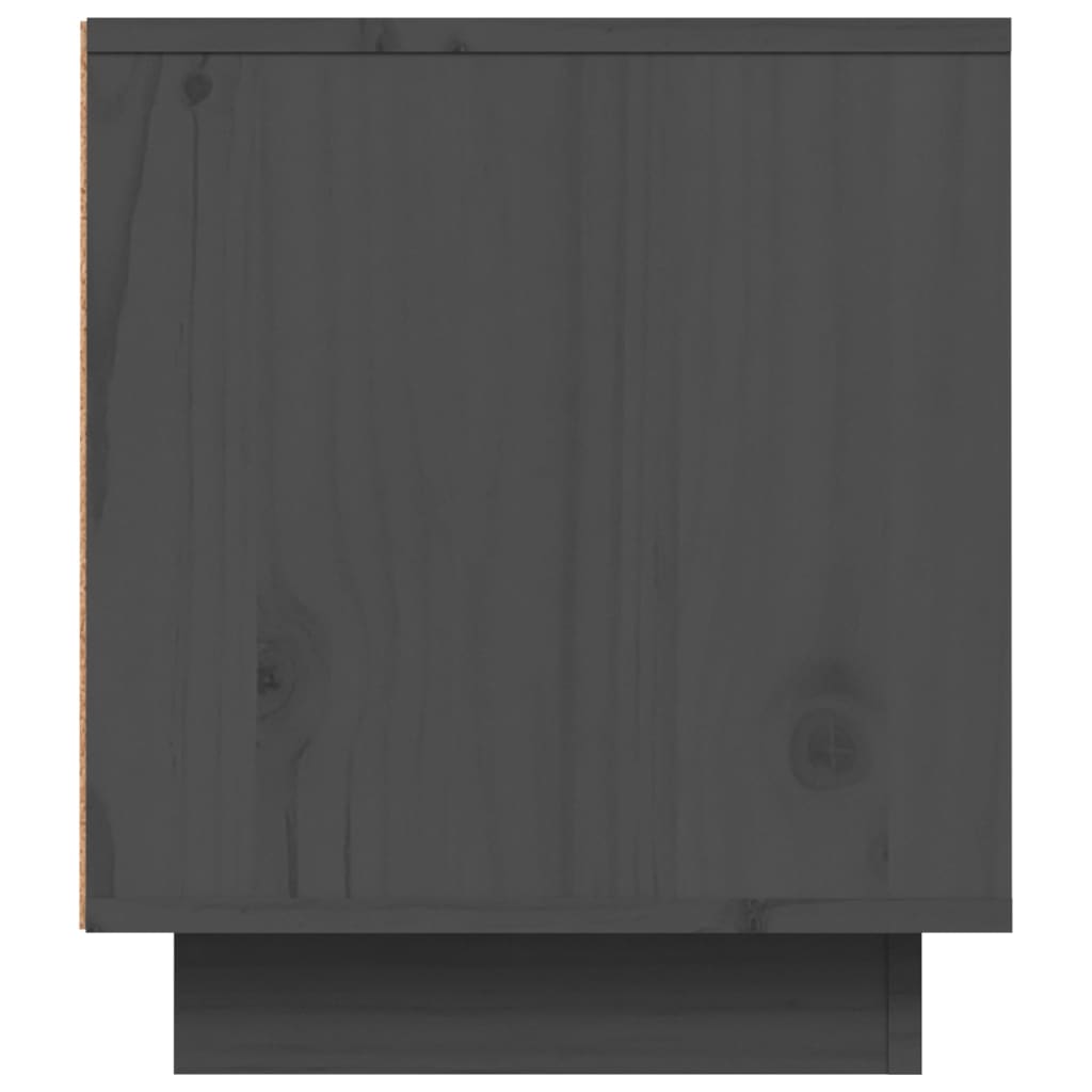 TV Cabinet Grey 80x35x40.5 cm Solid Wood Pine
