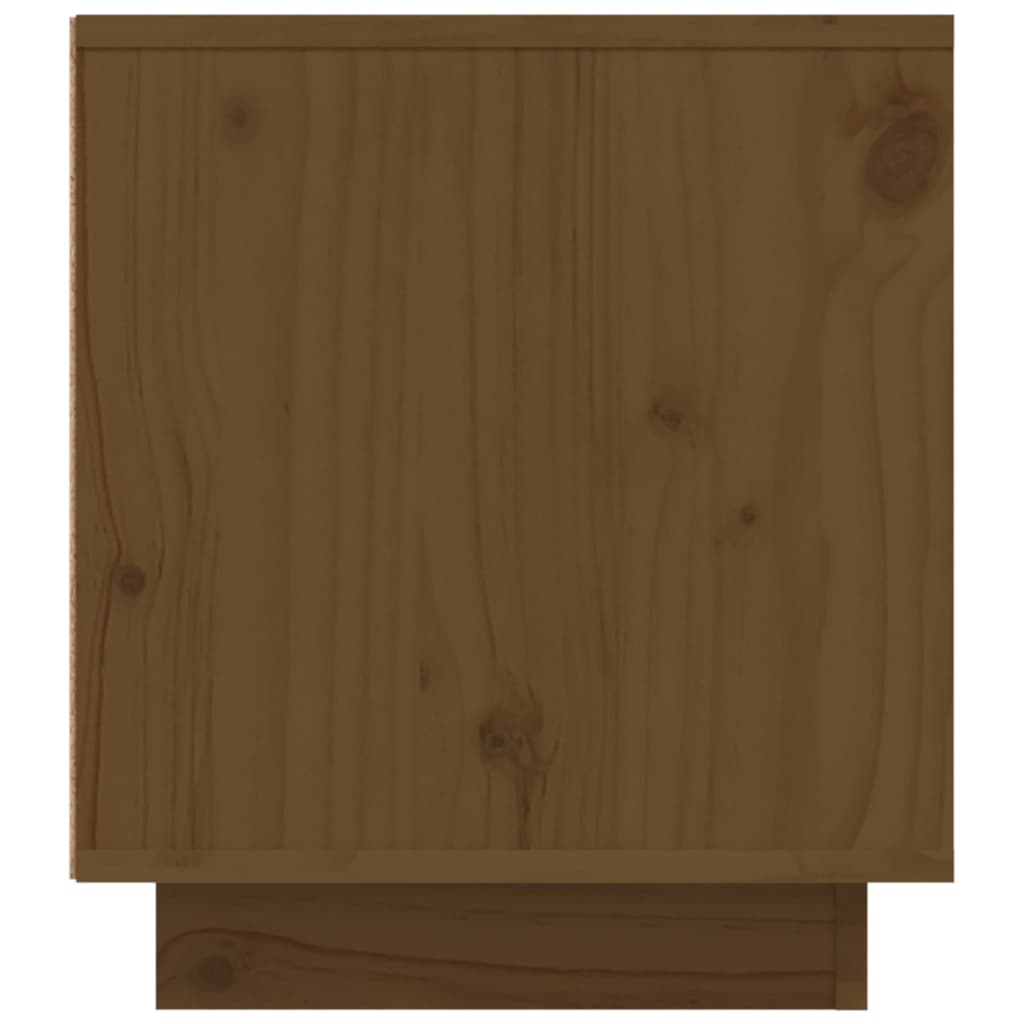 TV Cabinet Honey Brown 110x35x40.5 cm Solid Wood Pine