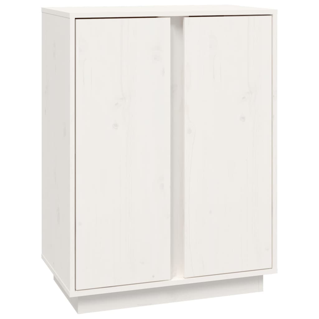 Sideboard White 60x35x80 cm Solid Wood Pine