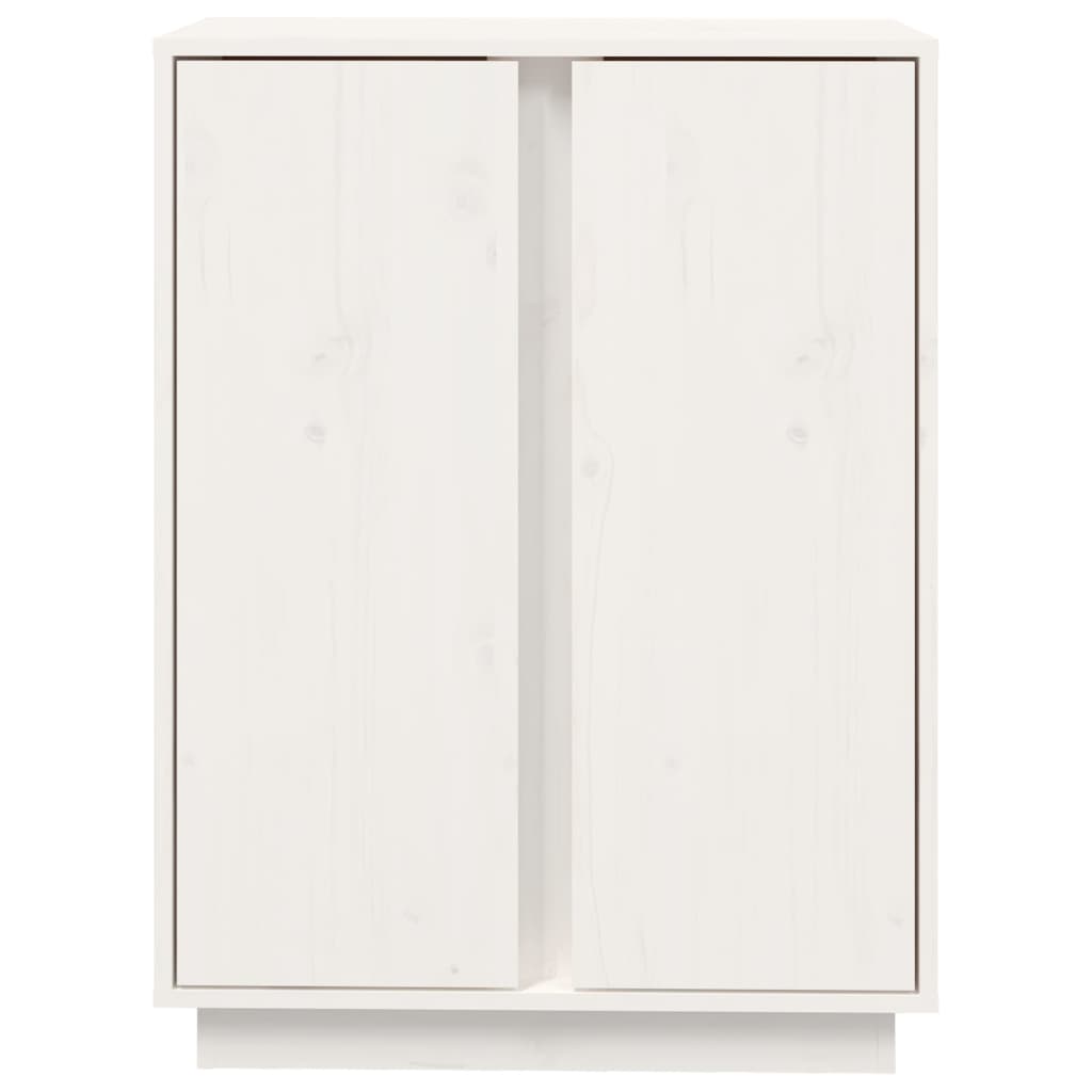 Sideboard White 60x35x80 cm Solid Wood Pine
