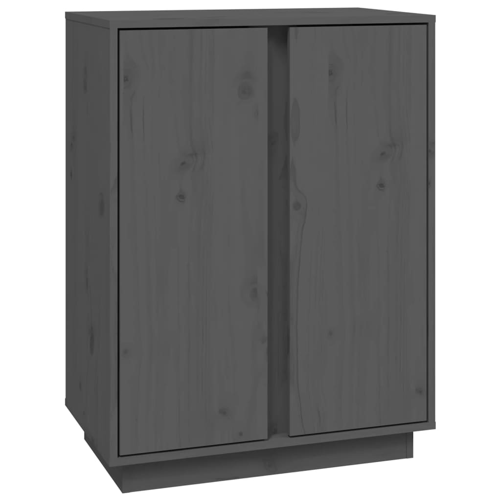 Sideboard Grey 60x35x80 cm Solid Wood Pine
