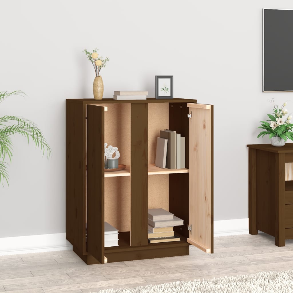 Sideboard Honey Brown 60x35x80 cm Solid Wood Pine