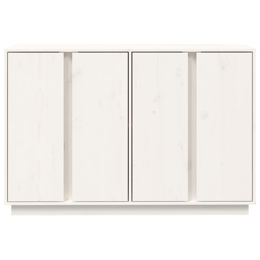 Sideboard White 120x35x80 cm Solid Wood Pine