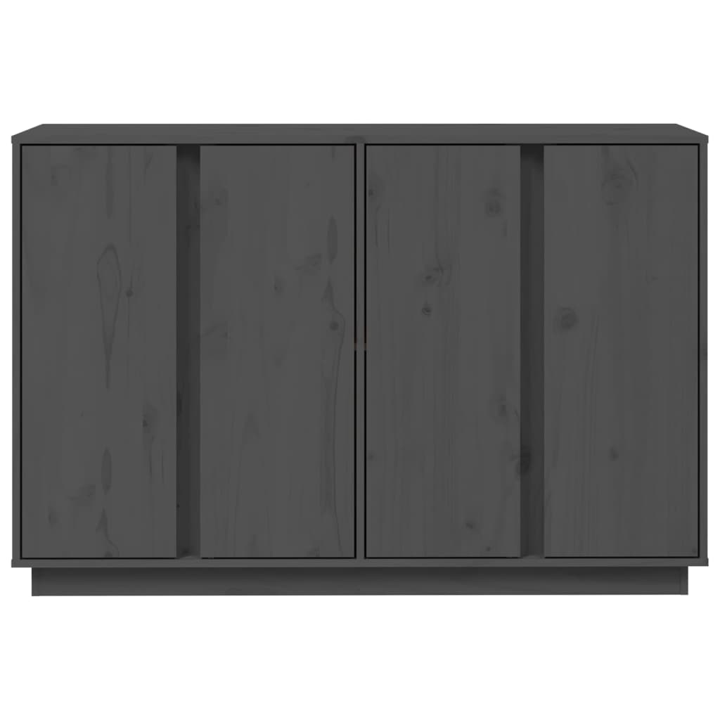 Sideboard Grey 120x35x80 cm Solid Wood Pine