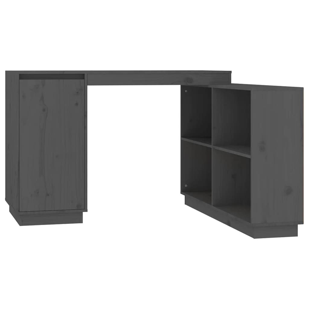 Desk Grey 110x50x75 cm Solid Wood Pine