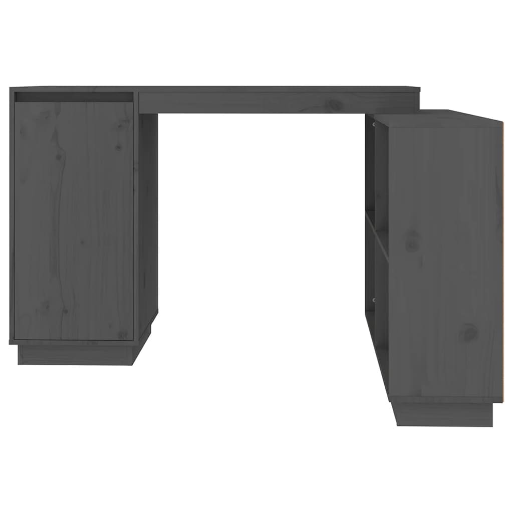 Desk Grey 110x50x75 cm Solid Wood Pine