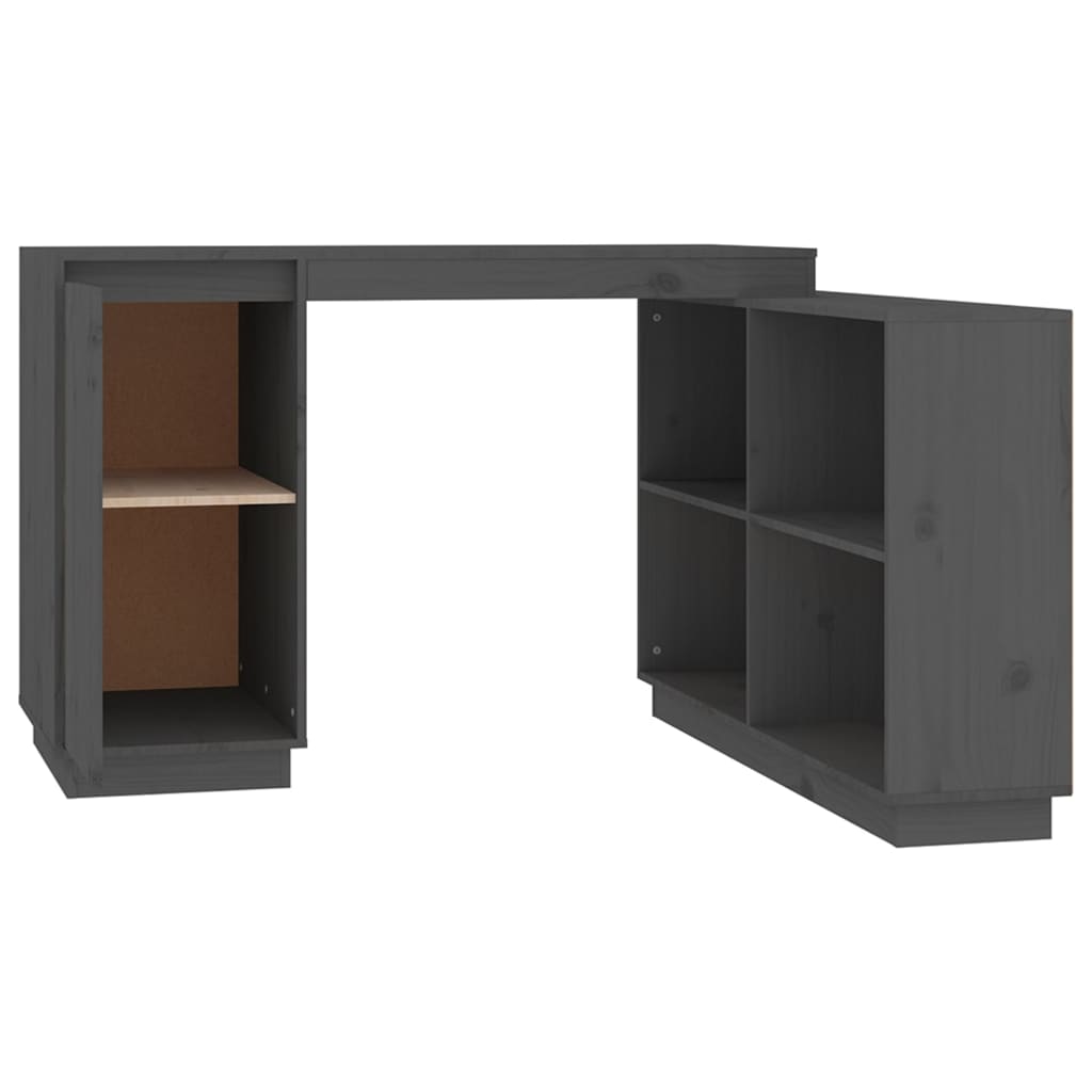 Desk Grey 110x50x75 cm Solid Wood Pine