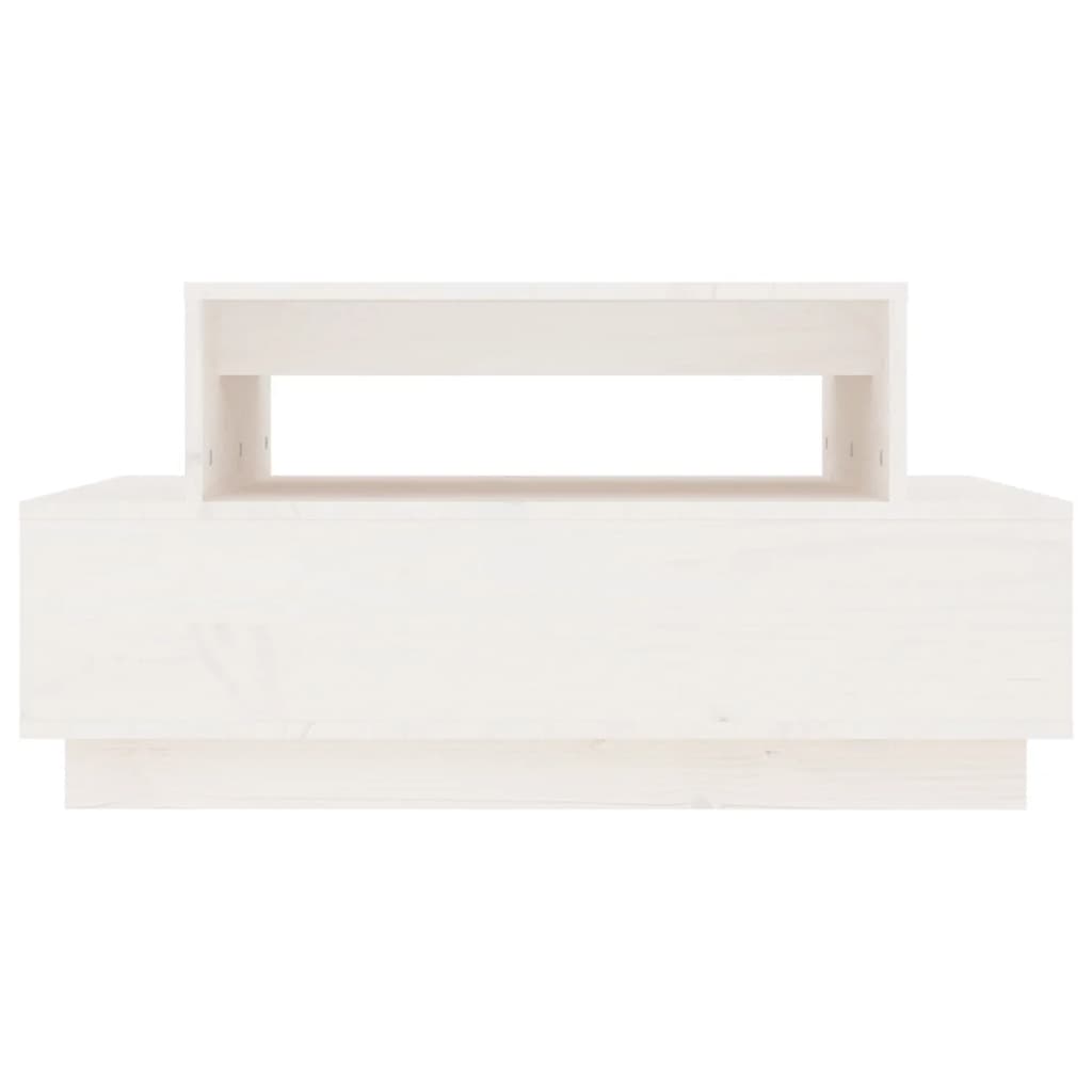 Coffee Table White 80x55x40.5 cm Solid Wood Pine