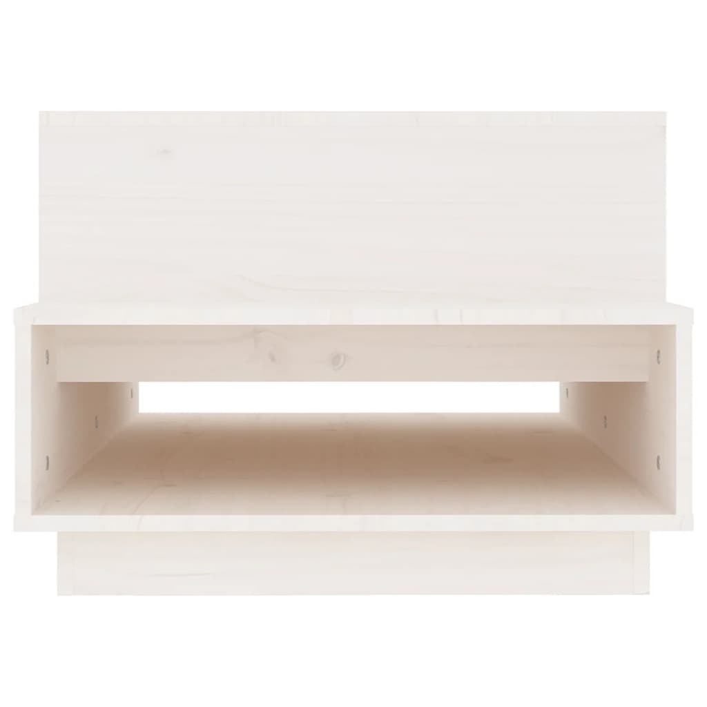 Coffee Table White 80x55x40.5 cm Solid Wood Pine