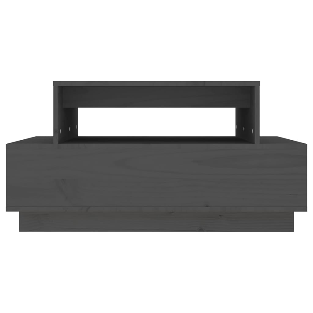 Coffee Table Grey 80x55x40.5 cm Solid Wood Pine