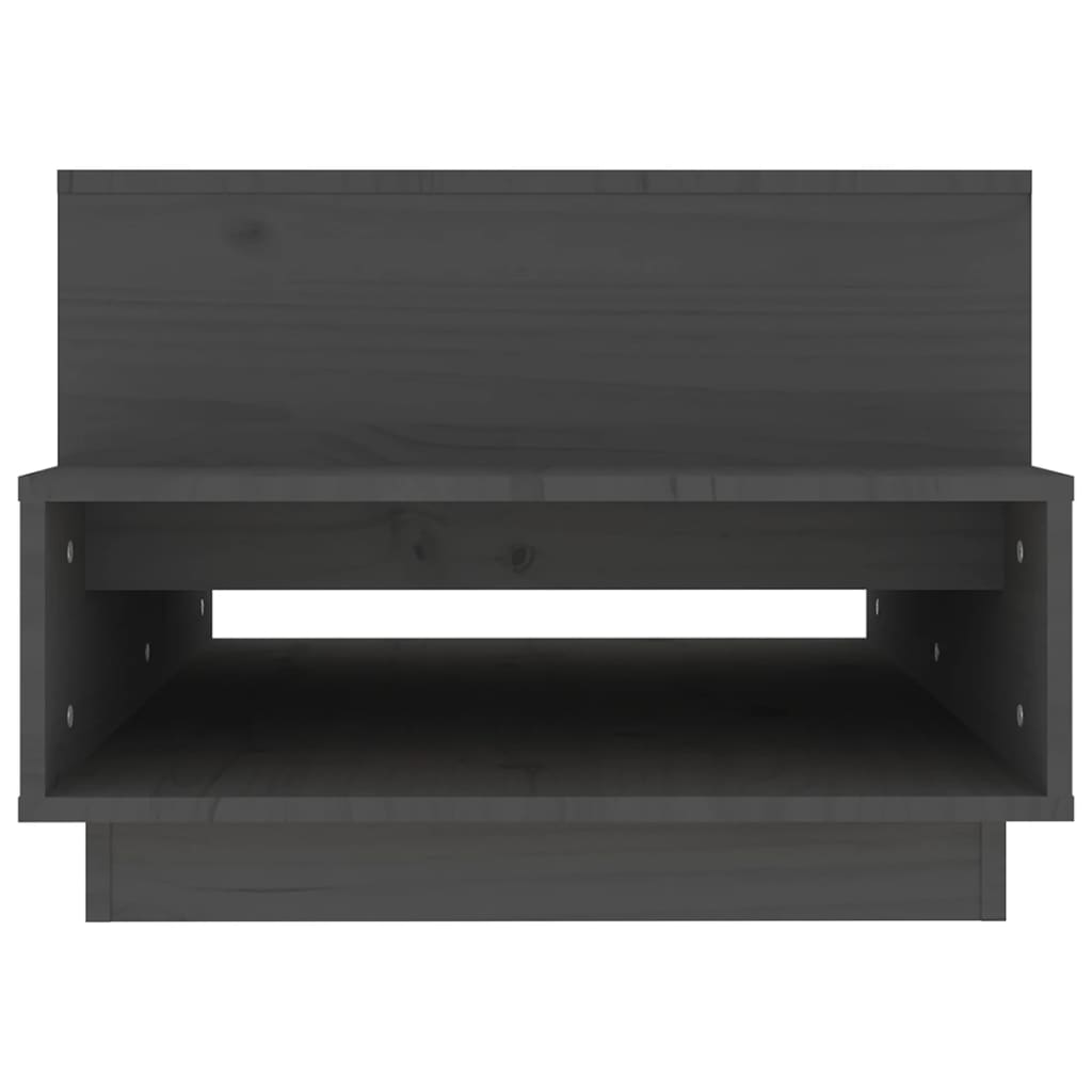 Coffee Table Grey 80x55x40.5 cm Solid Wood Pine