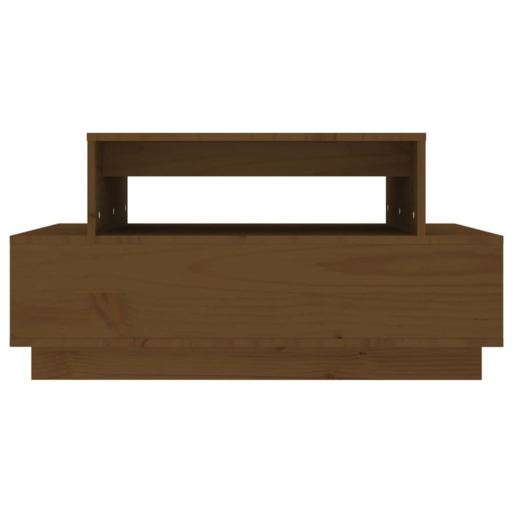 Coffee Table Honey Brown 80x55x40.5 cm Solid Wood Pine