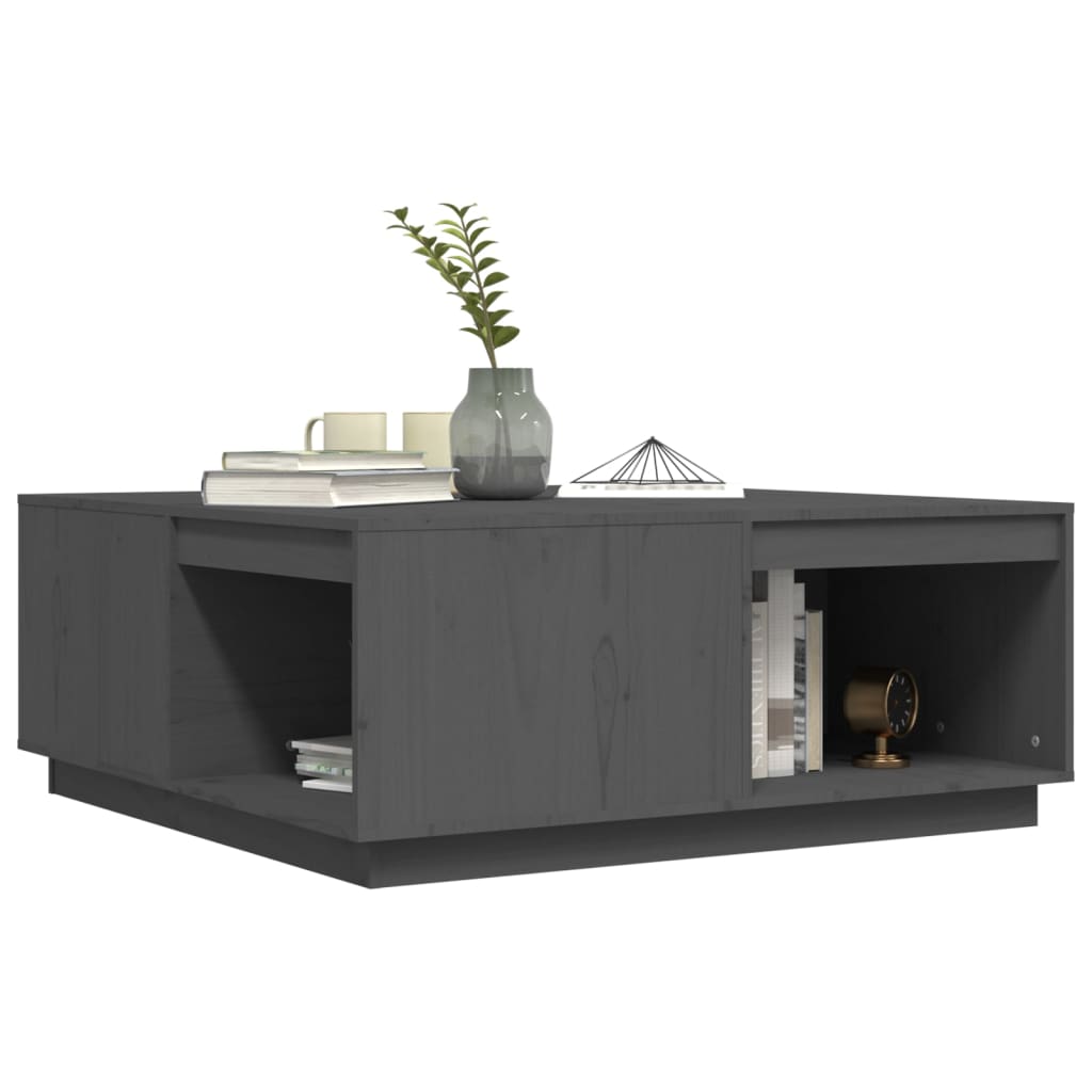 Coffee Table Grey 100x101x40.5 cm Solid Wood Pine