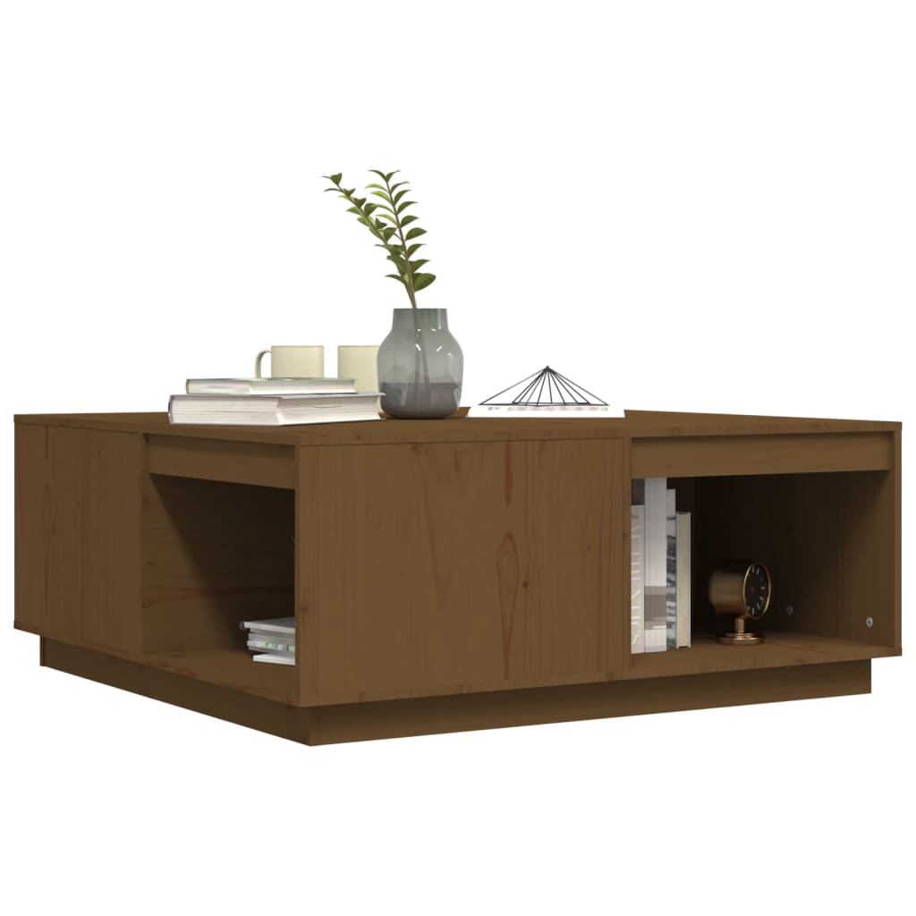 Coffee Table Honey Brown 100x101x40.5 cm Solid Wood Pine