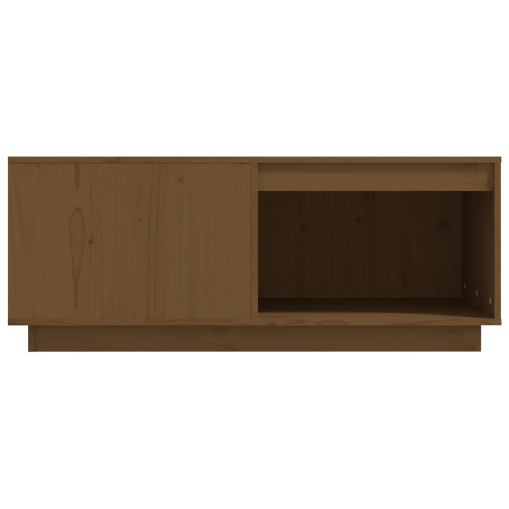 Coffee Table Honey Brown 100x101x40.5 cm Solid Wood Pine