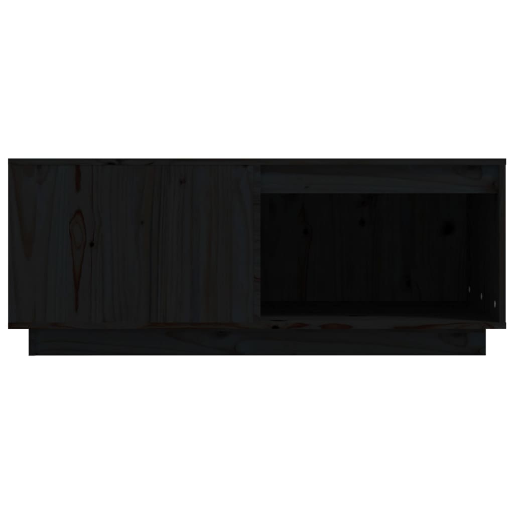 Coffee Table Black 100x101x40.5 cm Solid Wood Pine