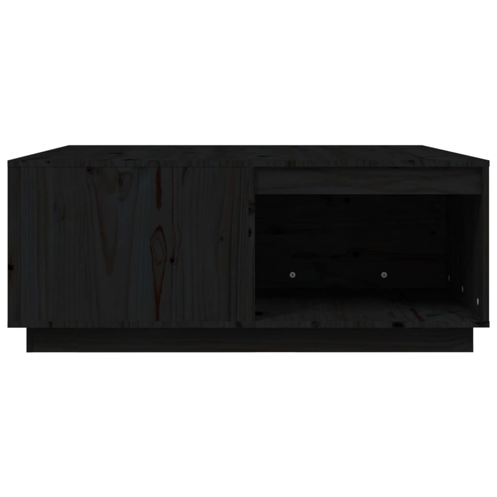 Coffee Table Black 100x101x40.5 cm Solid Wood Pine