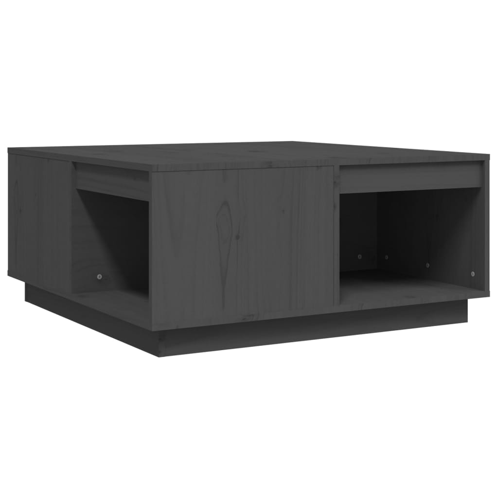Coffee Table Grey 80x81x36.5 cm Solid Wood Pine