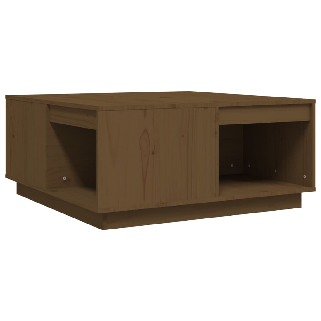Coffee Table Honey Brown 80x81x36.5 cm Solid Wood Pine