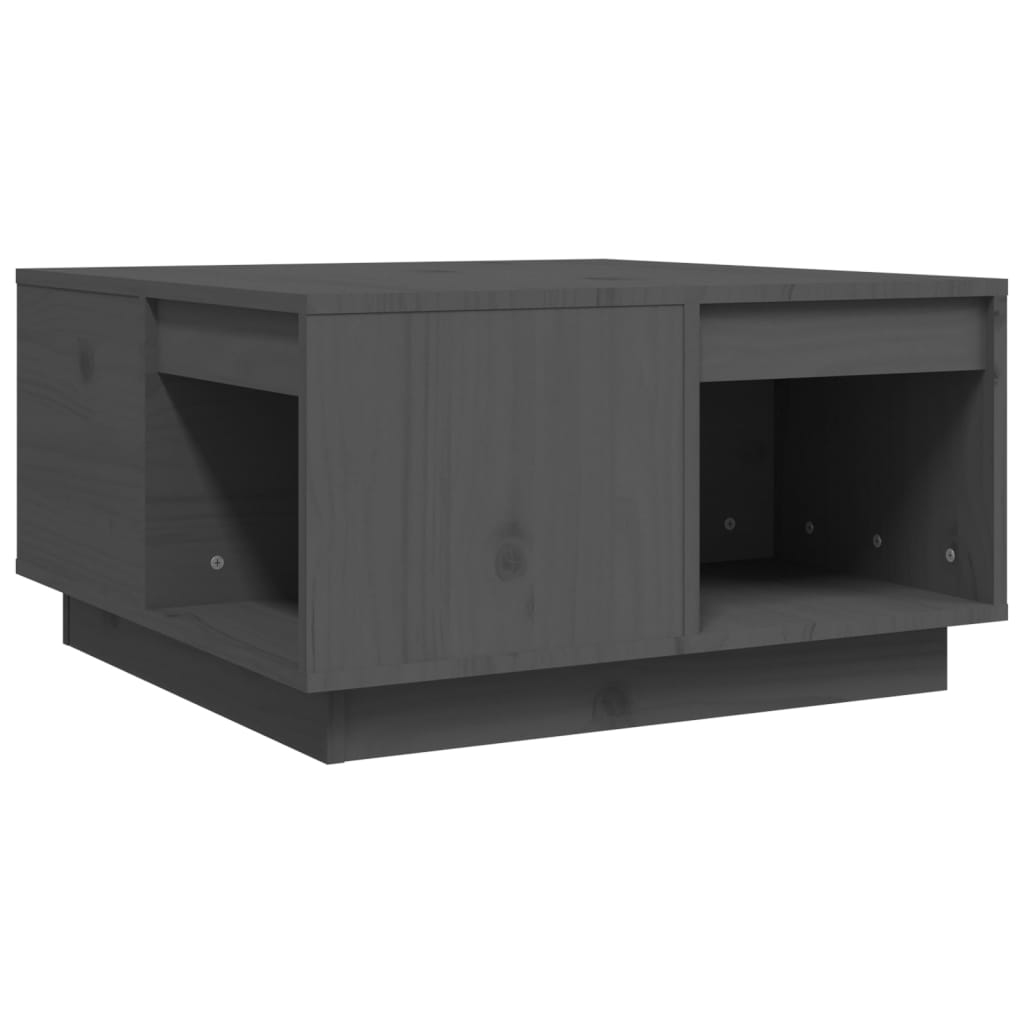 Coffee Table Grey 60x61x32.5 cm Solid Wood Pine