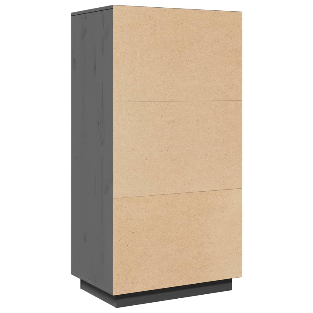 Highboard Grey 60x40x116.5 cm Solid Wood Pine