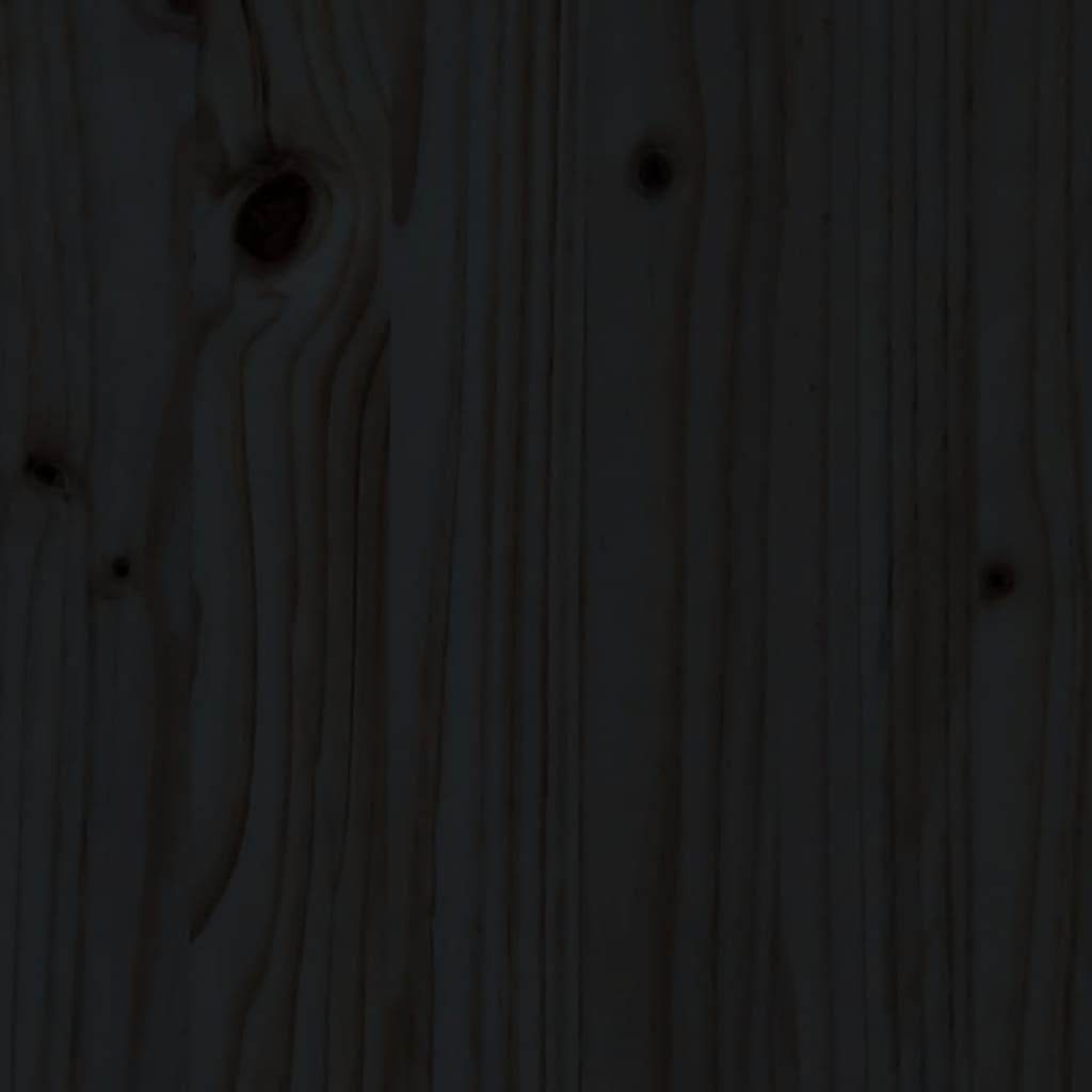Highboard Black 60x40x116.5 cm Solid Wood Pine