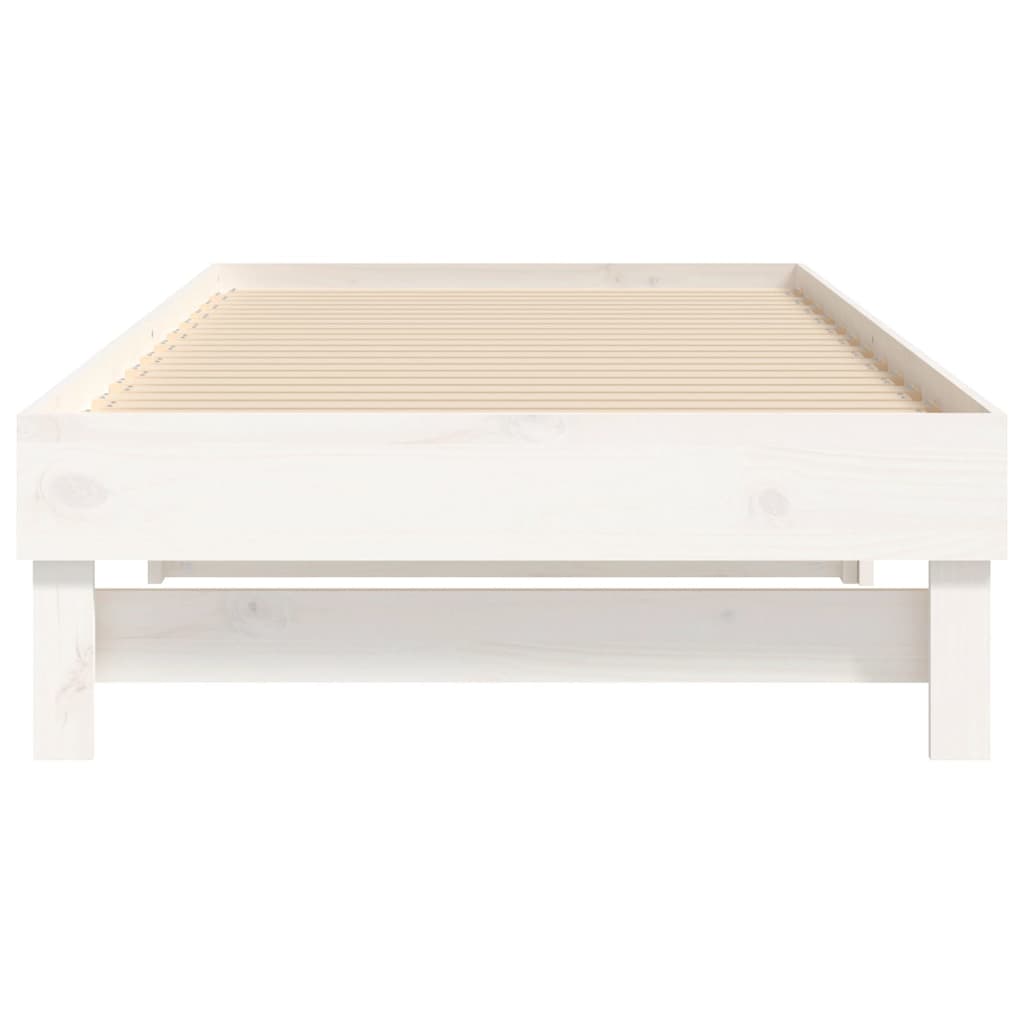 Pull-out Day Bed without Mattress White 2x(100x200) cm